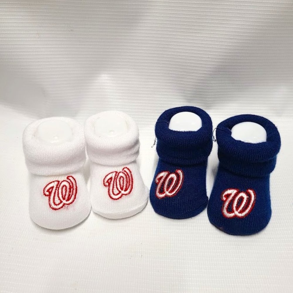 Washington Nationals 3-6 months baby booties NEW
